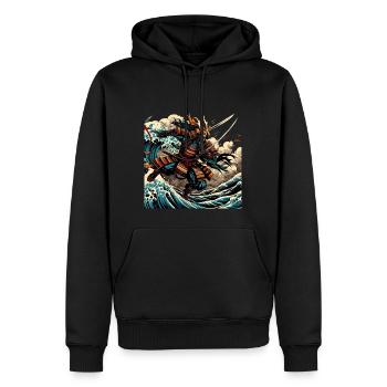 Japanese Katana Samurai Warrior - Männer Premium Bio Hoodie - Schwarz - Vorne - Nico (187cm)