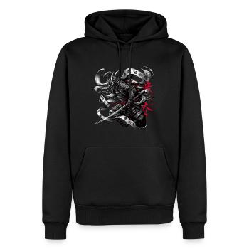 Japanese Ninja Samurai Warrior - Männer Premium Bio Hoodie - Schwarz - Vorne - Nico (187cm)