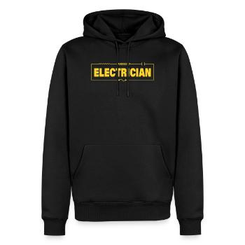 ELECTRICIAN - Männer Premium Bio Hoodie - Schwarz - Vorne - Nico (187cm)