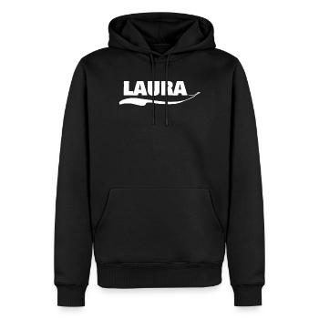 laura als Geschenk - Männer Premium Bio Hoodie - Schwarz - Vorne - Nico (187cm)