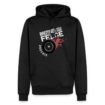 Bremsen macht die Felge dreckig - Motorrad T-Shirt - Männer Premium Bio Hoodie - Schwarz - Vorne - Nico (187cm)