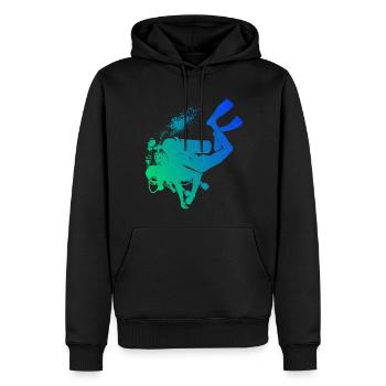 Plongée sous-marine Plongée sous-marine Plongeur Plongeur Libre - Sweat à capuche Premium bio Homme - noir - Devant - Nico (187cm)