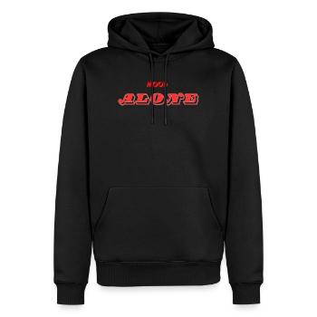 Alone - Men’s Premium Organic Hoodie - black - Front - Nico (187cm)