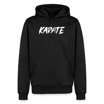 Karate - Männer Premium Bio Hoodie - Schwarz - Vorne - Nico (187cm)