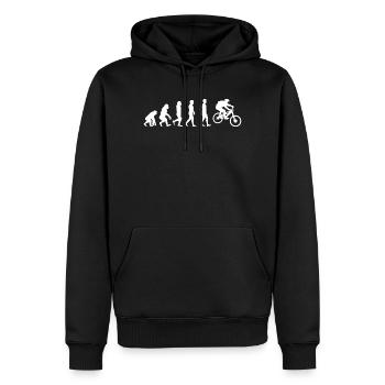 Entwicklung des Radfahrens - Männer Premium Bio Hoodie - Schwarz - Vorne - Nico (187cm)