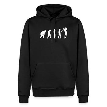 Golfschläger Golf Evolution Golfball Golfer Sport - Männer Premium Bio Hoodie - Schwarz - Vorne - Nico (187cm)