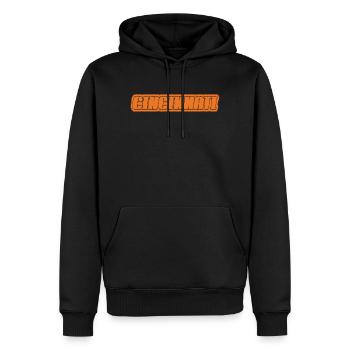 Cincinnati Schriftzug Retro Look Orange - Männer Premium Bio Hoodie - Schwarz - Vorne - Nico (187cm)