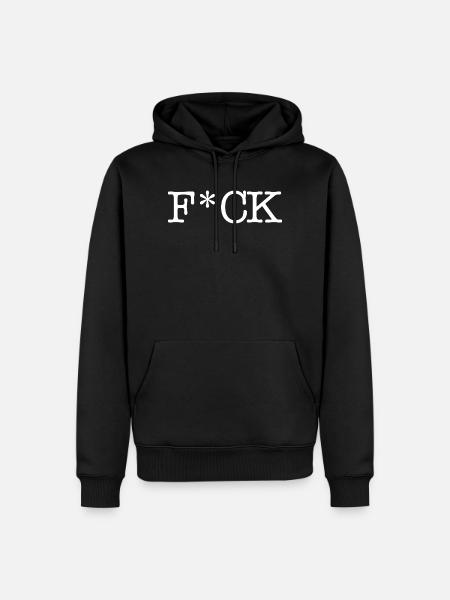 F_CK_White - Men’s Premium Organic Hoodie - black