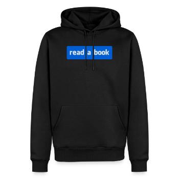 Lire un livre - Amateur de littérature - Sweat à capuche Premium bio Homme - noir - Devant - Nico (187cm)