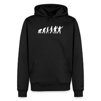 Évolution de la technologie - Sweat à capuche Premium bio Homme - noir - Devant - Nico (187cm)