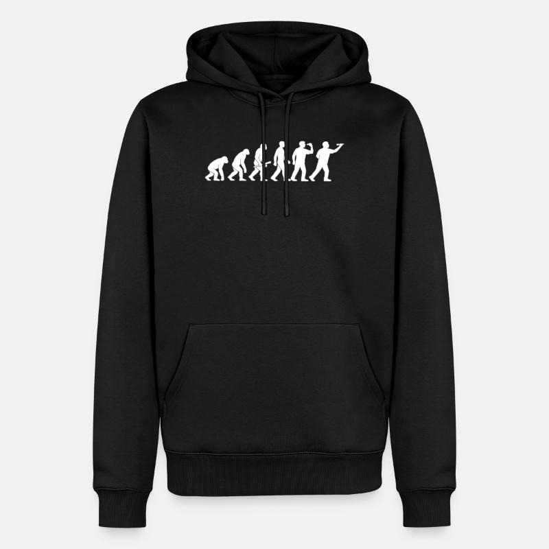 Evolution der Technik - Männer Premium Bio Hoodie - Schwarz