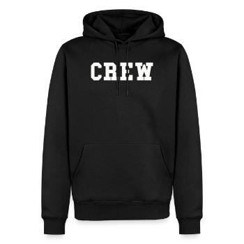 crew - Men’s Premium Organic Hoodie - black - Front - Nico (187cm)