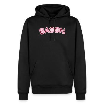 Bacon Speck Lebensmittel Lustig Fleisch Foodie - Männer Premium Bio Hoodie - Schwarz - Vorne - Nico (187cm)
