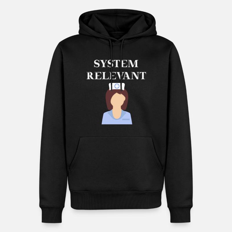 Krankenschwester Systemrelevant Geschenkidee - Männer Premium Bio Hoodie - Schwarz