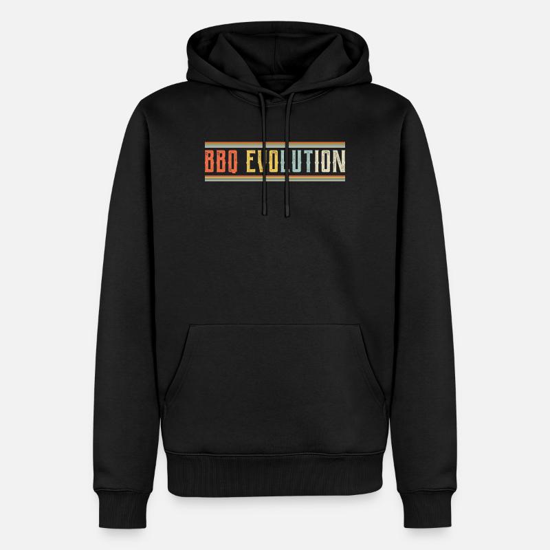 BBQ Evolution Design - Sweat à capuche Premium bio Homme - noir