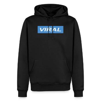 Viral - Sweat à capuche Premium bio Homme - noir - Devant - Nico (187cm)