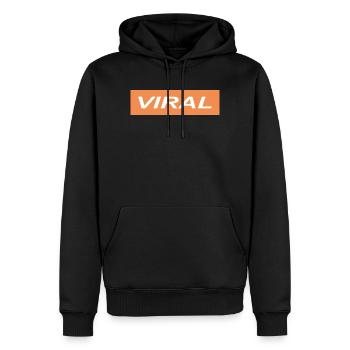 Viral - Sweat à capuche Premium bio Homme - noir - Devant - Nico (187cm)