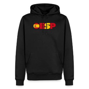 Espagne - Sweat à capuche Premium bio Homme - noir - Devant - Nico (187cm)