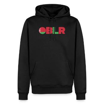 Belarus - Männer Premium Bio Hoodie - Schwarz - Vorne - Nico (187cm)