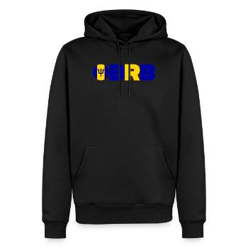 Barbade - Sweat à capuche Premium bio Homme - noir - Devant - Nico (187cm)