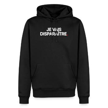 Je vais disparaître - Sweat à capuche Premium bio Homme - noir - Devant - Nico (187cm)