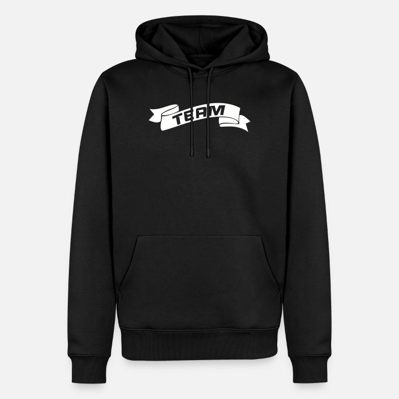 team- - Männer Premium Bio Hoodie - Schwarz