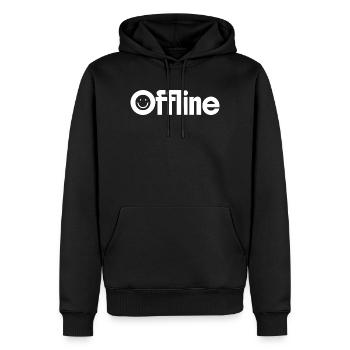 hors-ligne - Sweat à capuche Premium bio Homme - noir - Devant - Nico (187cm)