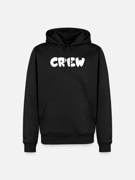 Crew Bubbles Typography - Men’s Premium Organic Hoodie - black