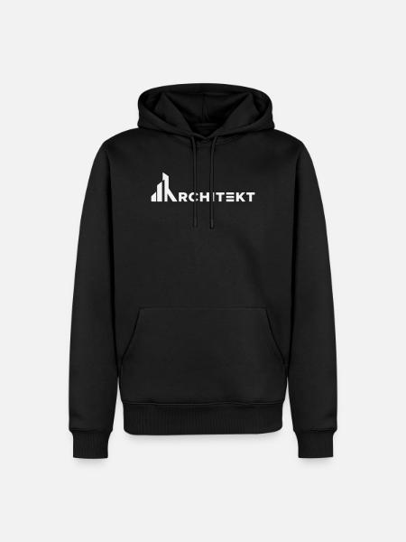 Architekt Linienkunst Shirt - Männer Premium Bio Hoodie - Schwarz