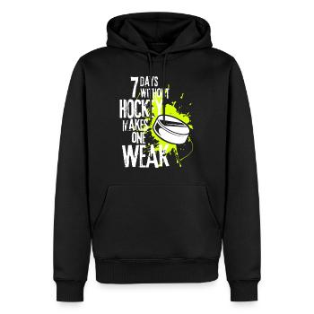 7 Days Without Hockey Makes One Weak - Men’s Premium Organic Hoodie - black - Front - Nico (187cm)