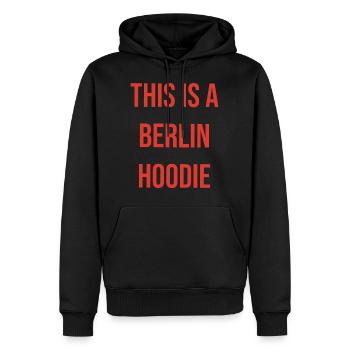 Sweat à capuche Berlin - Sweat à capuche Premium bio Homme - noir - Devant - Nico (187cm)