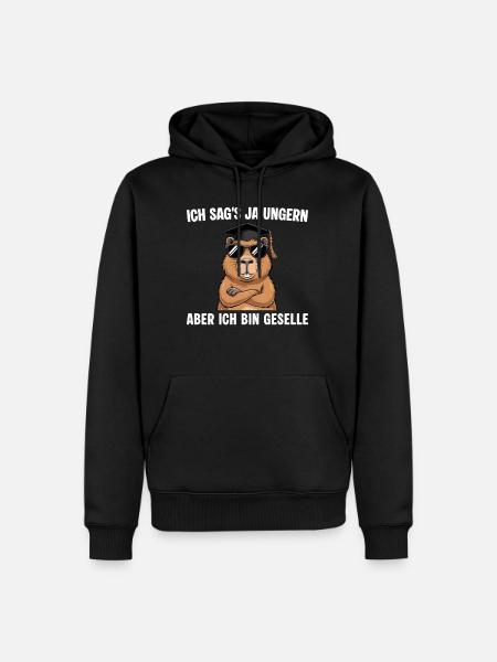 Ausbildung geschafft Capybara - Geselle Abschluss - Männer Premium Bio Hoodie - Schwarz