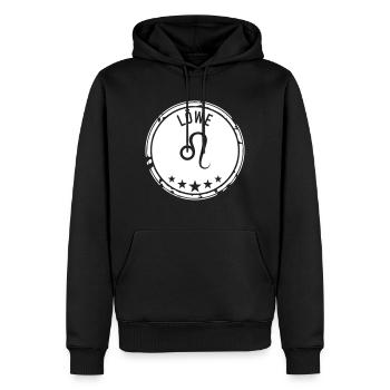 Sternzeichen Löwe - Männer Premium Bio Hoodie - Schwarz - Vorne - Nico (187cm)