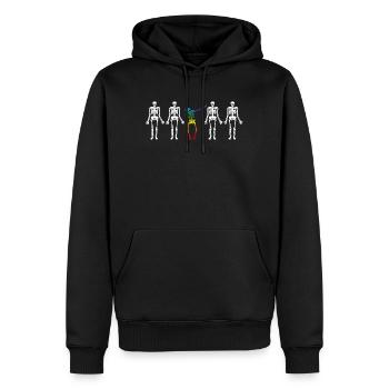 Dab Gay Pride - Sweat à capuche Premium bio Homme - noir - Devant - Nico (187cm)