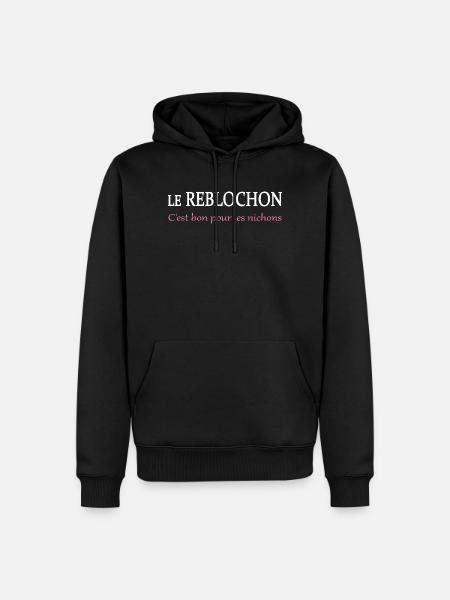 Le reblochon c'est bon - Sweat à capuche Premium bio Homme - noir
