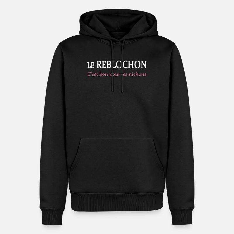 Le reblochon c'est bon - Sweat à capuche Premium bio Homme - noir