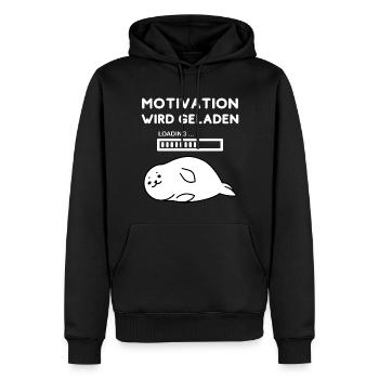 motivation geladen lustiger spruch müde geschenk - Männer Premium Bio Hoodie - Schwarz - Vorne - Nico (187cm)