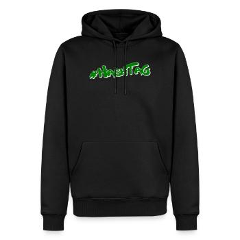 Hashtag Cannabis - Men’s Premium Organic Hoodie - black - Front - Nico (187cm)