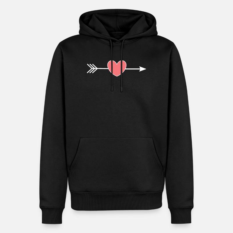 Cadeau Saint-Valentin Saint-Valentin - Sweat à capuche Premium bio Homme - noir
