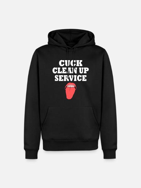Cuckold cuck clean up service - Sweat à capuche Premium bio Homme - noir