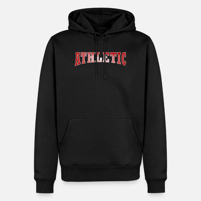 Athletic design squad - Männer Premium Bio Hoodie - Schwarz
