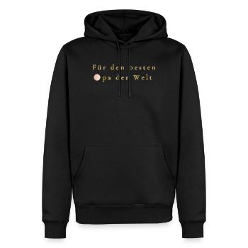 Für den Besten Opa der Welt – Goldene Schrift - Männer Premium Bio Hoodie - Schwarz - Vorne - Nico (187cm)