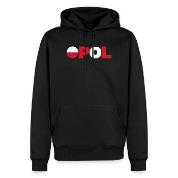 Polen - Männer Premium Bio Hoodie - Schwarz - Vorne - Nico (187cm)
