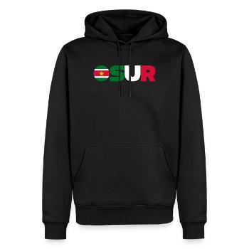 Suriname - Sweat à capuche Premium bio Homme - noir - Devant - Nico (187cm)