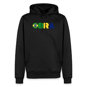 Brazilien - Männer Premium Bio Hoodie - Schwarz - Vorne - Nico (187cm)