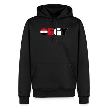 Égypte - Sweat à capuche Premium bio Homme - noir - Devant - Nico (187cm)