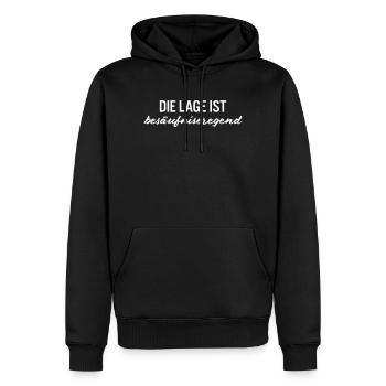 Die Lage ist besäufniseregend Party Shirt - Männer Premium Bio Hoodie - Schwarz - Vorne - Nico (187cm)
