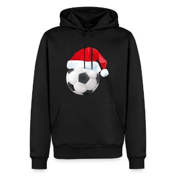 Santa Soccer Ball - Christmas Boys Kids Xmas - Männer Premium Bio Hoodie - Schwarz - Vorne - Nico (187cm)