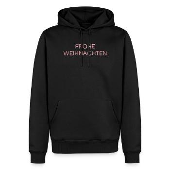 Frohe Weihnachten Candy Cane - Männer Premium Bio Hoodie - Schwarz - Vorne - Nico (187cm)