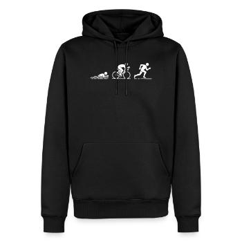 Triathlon - Sweat à capuche Premium bio Homme - noir - Devant - Nico (187cm)